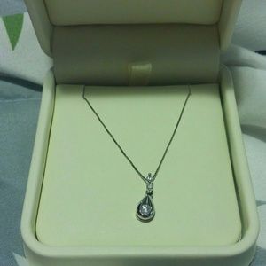 10k white gold diamond necklace from Jared