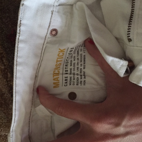 Pair of white J. Crew Matchstick skinny jeans - Picture 2 of 4
