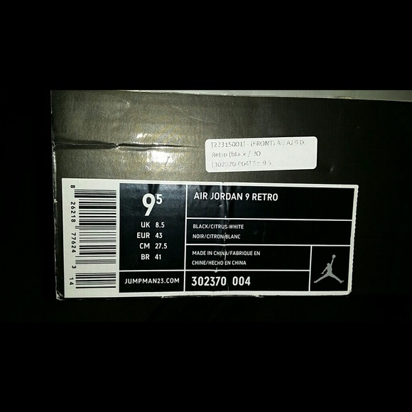 Jordan citrus 9's worn once - Picture 3 of 4