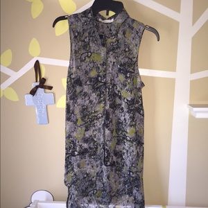 Lush  Sleeveless Chiffon Shirt Nordstrom