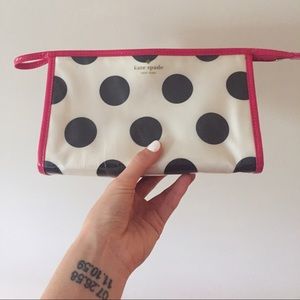 Polka Dot Kate Spade cosmetic bag