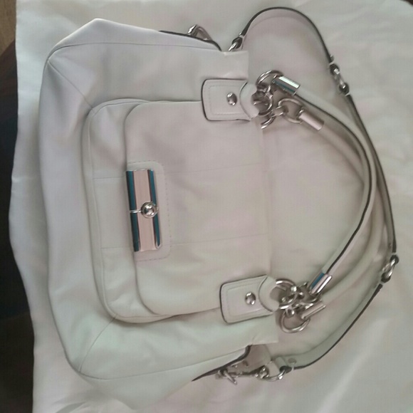 Cream color Coach purse