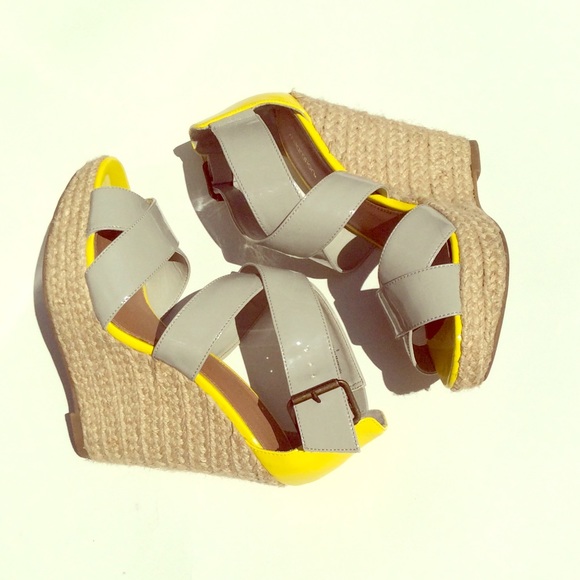 Gray Wedge Sandals - Picture 2 of 4