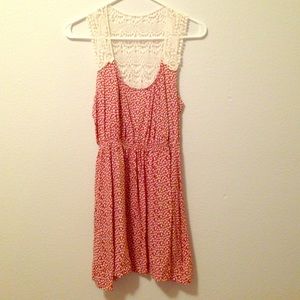 Cute! Crocheted back dress.