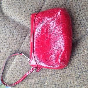Red Coach wristlet