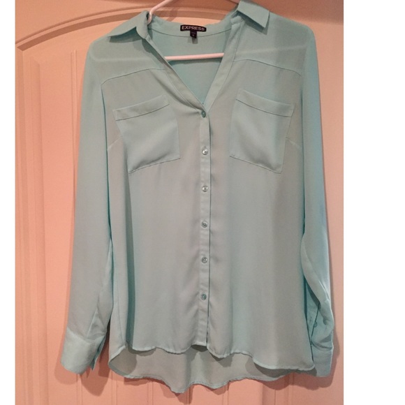 Sheer turquoise top