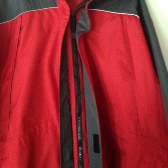 Red, grey & black ski jacket with hood. See pics. - Picture 2 of 4