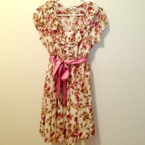 Sweet ruffle rose dress