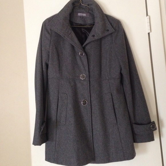 Kenneth Cole Reaction gray, wool peacock coat.