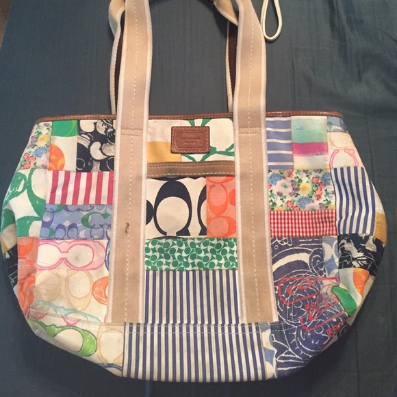Patchwork coach purse
