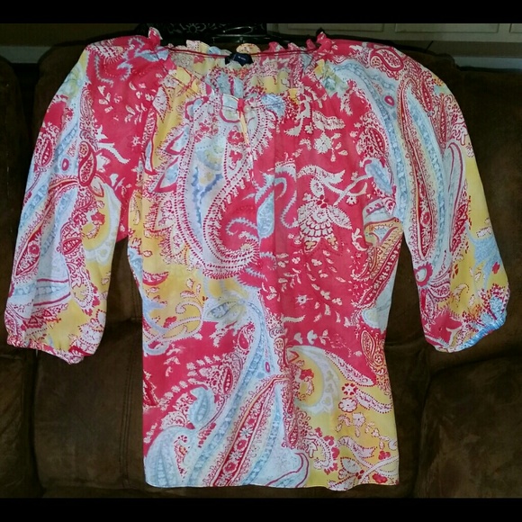 Chaps polyester top