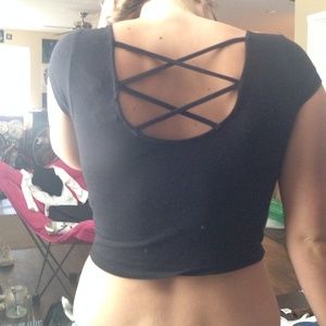 Strappy back crop top