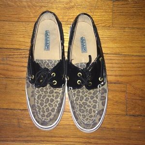 Leopard print Sperry Top Sider