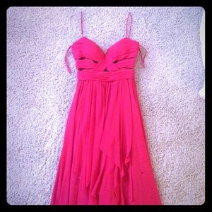 Size 2 High Low Cache hot pink dress