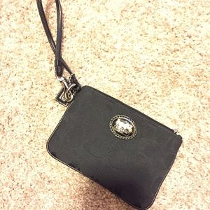 Black Coach Wristlet