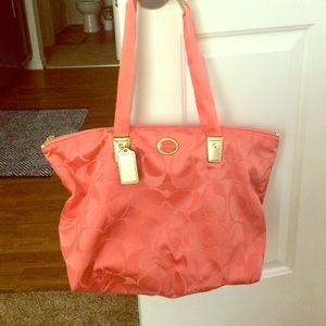Coral Coach Bag NWOT