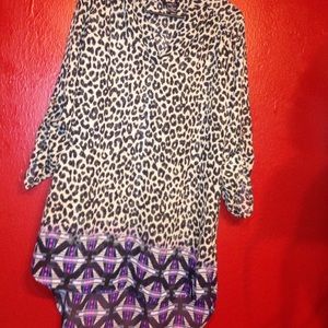 NWOT Leopard and design shirt