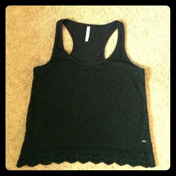 Aeropostale Black Laced Top