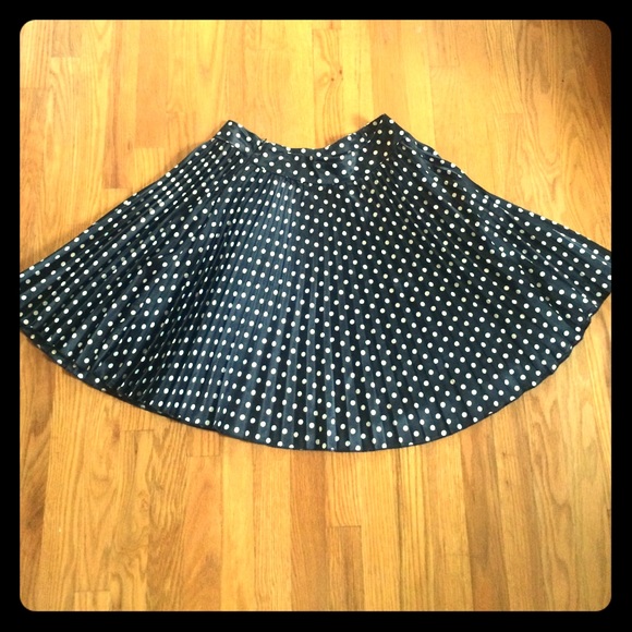 Pleated Polka Dot Skirt