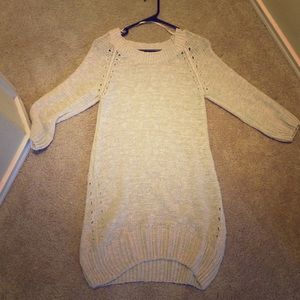 Long knitted sweater