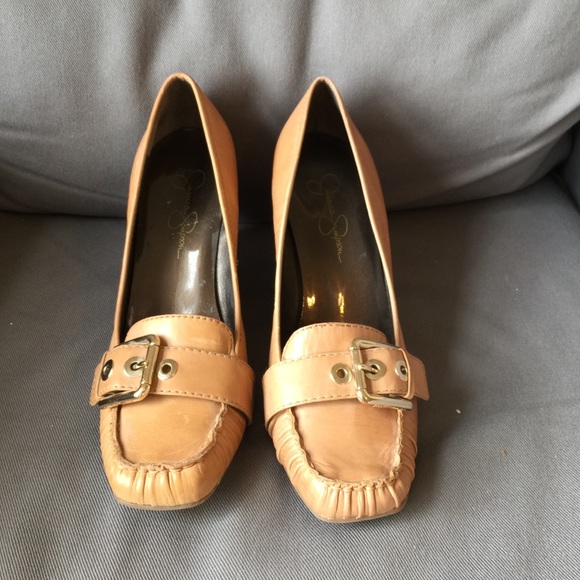NWOT Jessica Simpson buckle wedges