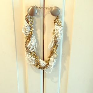 White Statement Necklace
