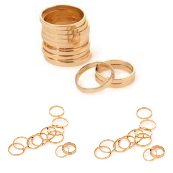 Gold Mix Match Ring Set - Picture 2 of 4