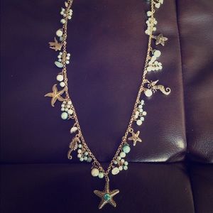 Gold Ocean Themed Necklace
