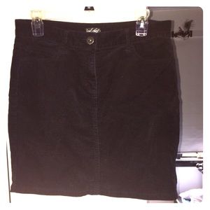 Corduroy pencil skirt