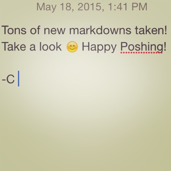 Markdowns!!