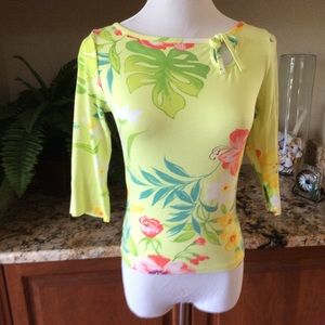 Bebe bright colored top.