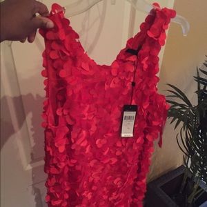 Red BCBG dress