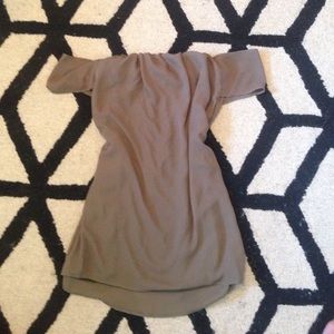 Tobi off the shoulder olive dress