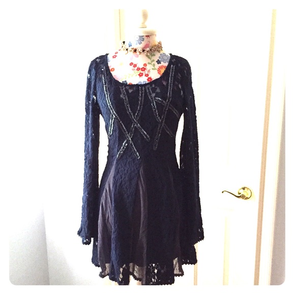 Free People Beaded Skater Dress