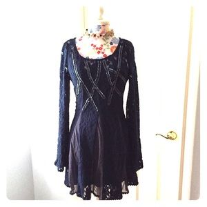 Free People Beaded Skater Dress