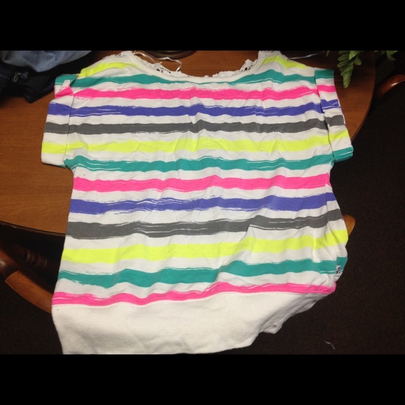 Neon Lace Back Shirt