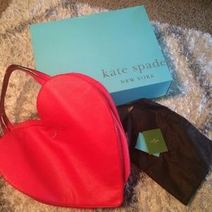 SOLD Kate Spade special edition coral heart bag.