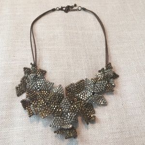 Gold and silver statement necklace