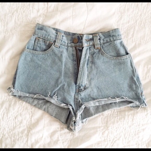 American Apparel High Waisted Denim Shorts