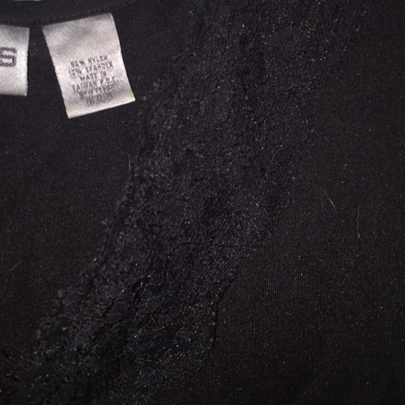 Black lace trimmed top - Picture 2 of 3