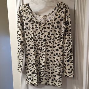 Cheetah Print Tunic Top