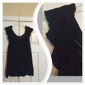 Black off the shoulder tank