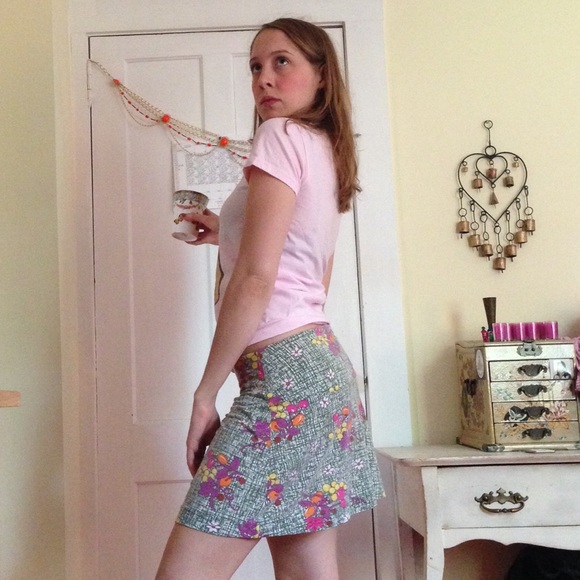 Free People fruit and floral print kitsch skirt - Picture 2 of 2