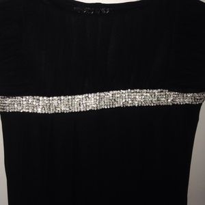black dress with sparkly belt
