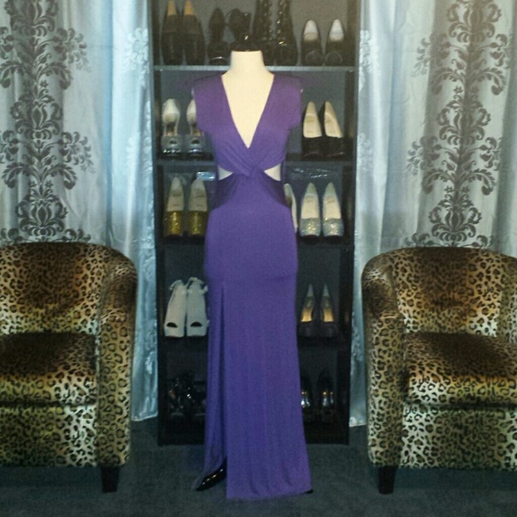 Maxi dress with slit and cut outs - Picture 1 of 3