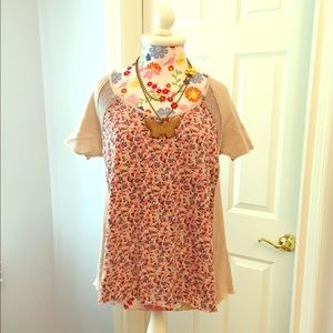 Free People Crochet Back Blouse