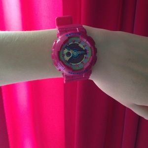 Hot pink water/shock resistant Baby-G watch