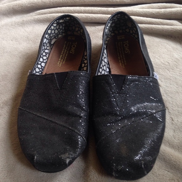 Black Sequin Toms