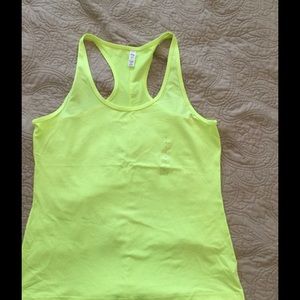 Fluorescent green Razorback tank