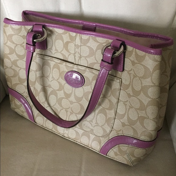 Coach Medium Purple/Tan Handbag